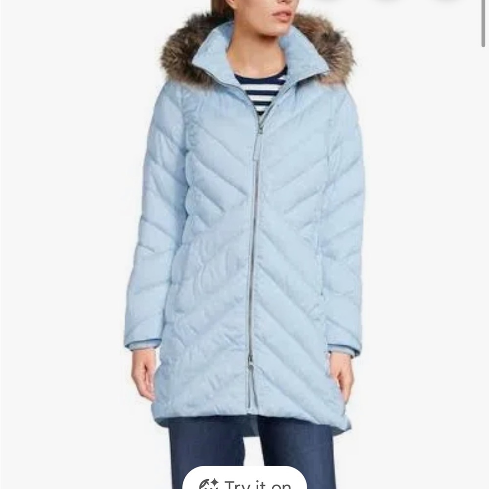 Lands’ End Women's FeatherFree Cozy Fleece Lined Winter Coat XS 2-4 NWT